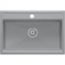 Кухонная мойка Paulmark Stepia PM117551-GRS 75x51 см, серый дым