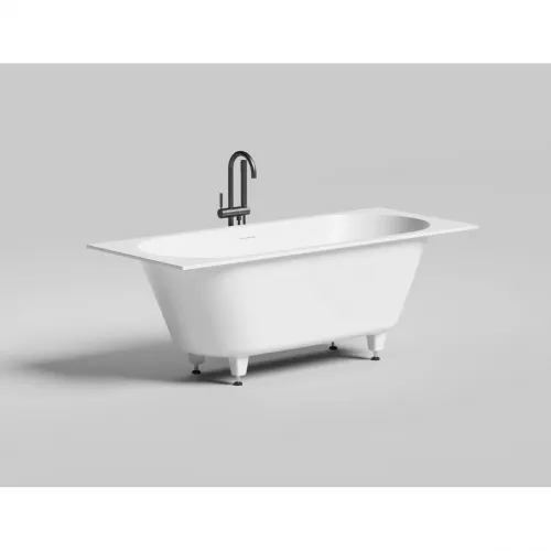 Ванна из литьевого мрамора Salini S-Sense Ornella Axis Kit 103513G 170,5x75,5 см, белый глянец