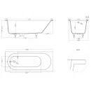 Ванна из литьевого мрамора Salini S-Sense Ornella 102312M 180x80 см, белый матовый