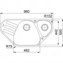 Кухонная мойка Fragranit Franke Antea AZG 661-E оникс 114.0489.400