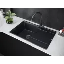 Кухонная мойка Paulmark Flugen черный металлик PM217850-BLM