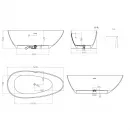 Ванна из литьевого мрамора Salini S-Stone Paola IN Classic 101611SM 160x77 см, отдельностоящая, белый матовый