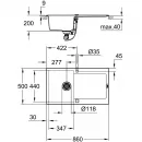 Кухонная мойка Grohe K500 черный 31644AP0