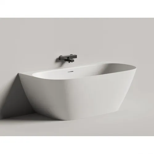 Ванна из литьевого мрамора Salini S-Stone Sofia Wall 102527M 160x80 см, белый матовый