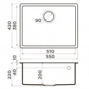 Кухонная мойка Tetogranit Omoikiri Tedori 54-U-BL черный 4993988