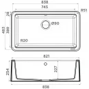 Кухонная мойка Tetogranit Omoikiri Tarento 83-BL черный 4993178