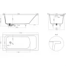 Ванна из литьевого мрамора Salini S-Sense Orlanda Kit 102111GF 170x70 см, покраска по RAL глянец полностью