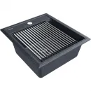 Кухонная мойка Paulmark Stepia PM114651-DG+R375-BS 46x51 см, графит
