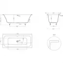 Ванна из литьевого мрамора Salini S-Sense Orlanda Axis 103213G 170x75 см, белый глянец