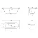 Ванна из литьевого мрамора Salini S-Sense Ornella Axis 104613M 170x70 см, белый матовый