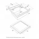 Кухонная мойка Paulmark Stepia PM114651-GRM+R375-BS 46x51 см, серый металлик