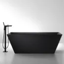 Ванна из литьевого мрамора Abber Berlin AM9912B 170x75 см, отдельностоящая, черный матовый