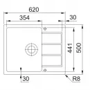 Кухонная мойка Tectonite Franke Sirius SID 611-62/44 полярный белый 114.0489.208