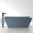 Ванна из литьевого мрамора Abber Berlin AM9912G 170x75 см, отдельностоящая, серый матовый