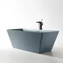 Ванна из литьевого мрамора Abber Berlin AM9912G 170x75 см, отдельностоящая, серый матовый