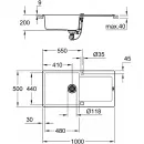 Кухонная мойка Grohe K500 серый 31645AT0