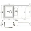 Кухонная мойка Tetogranit Omoikiri Sakaime 100-2-PL платина 4993899