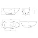 Ванна из литьевого мрамора Salini S-Sense Paola Classic 101512G 172x82,5 см, отдельностоящая, белый глянец