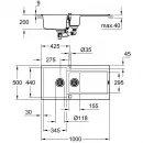 Кухонная мойка Grohe K500 черный 31646AP0