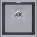 Кухонная мойка Paulmark Lumi LU45-GRM 45,5x46 см, серый металлик