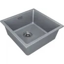 Кухонная мойка Paulmark Lumi LU45-GRM 45,5x46 см, серый металлик