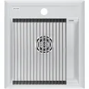 Кухонная мойка Paulmark Stepia PM114651-WH+R375-BS 46x51 см, белый