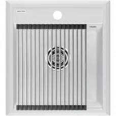 Кухонная мойка Paulmark Stepia PM114651-WH+R375-BS 46x51 см, белый