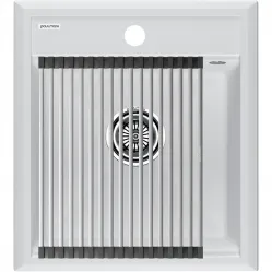 Кухонная мойка Paulmark Stepia PM114651-WH+R375-BS 46x51 см, белый