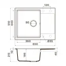 Кухонная мойка Artgranit Omoikiri Daisen 65-PA пастила 4993680