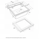 Кухонная мойка Paulmark Stepia PM115051-AN+A375-BS 50x51 см, антрацит