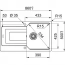 Кухонная мойка Fragranit Franke Urban UBG 611-86 графит 114.0595.357