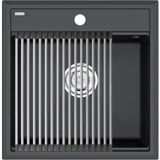 Кухонная мойка Paulmark Stepia PM115051-AN+R375-BS 50x51 см, антрацит