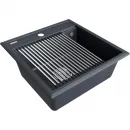 Кухонная мойка Paulmark Stepia PM115051-AN+R375-BS 50x51 см, антрацит