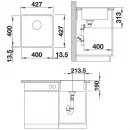 Кухонная мойка Blanco Subline 400-F InFino кофе 523499