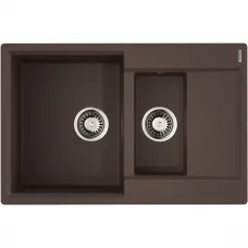 Кухонная мойка Tetogranit Omoikiri Daisen 78-2T-DC темный шоколад 4993534
