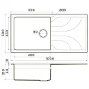 Кухонная мойка Tetogranit Omoikiri Yasugata 100-PL платина 4993851