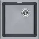 Кухонная мойка Paulmark Lumi LU45SK-GRM 45,5x44 см, серый металлик