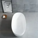 Ванна из литьевого мрамора Vincea VBT-6S01MW 170x75 см отдельностоящая, белый матовый