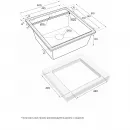 Кухонная мойка Paulmark Stepia PM115051-DG+R375-BS 50x51 см, графит