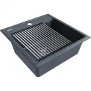 Кухонная мойка Paulmark Stepia PM115051-DG+R375-BS 50x51 см, графит