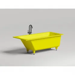 Ванна из литьевого мрамора Salini S-Sense Cascata 104113GF 169,8x75 см, покраска по RAL глянец полностью