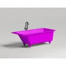 Ванна из литьевого мрамора Salini S-Sense Cascata 104113GF 169,8x75 см, покраска по RAL глянец полностью