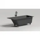 Ванна из литьевого мрамора Salini S-Sense Cascata 104113GF 169,8x75 см, покраска по RAL глянец полностью