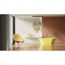 Ванна из литьевого мрамора Salini S-Sense Mona 102911GF 180,7x81,5 см, отдельностоящая, покраска по RAL глянец полностью