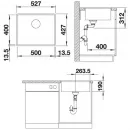 Кухонная мойка Blanco Subline 500-F InFino жасмин 523536