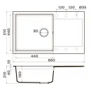 Кухонная мойка Artgranit Omoikiri Daisen 86-BE ваниль 4993694