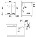 Кухонная мойка Blanco Subline 340/160-F InFino антрацит 523568