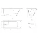 Ванна из литьевого мрамора Salini S-Sense Cascata 104113MF 169,8x75 см, покраска по RAL матовый полностью