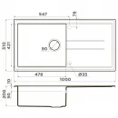 Кухонная мойка Tetogranit Omoikiri Tedori 100-WH белый 4993919