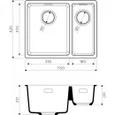 Кухонная мойка пастила Artgranit Omoikiri Kata 55-2-U-PA
